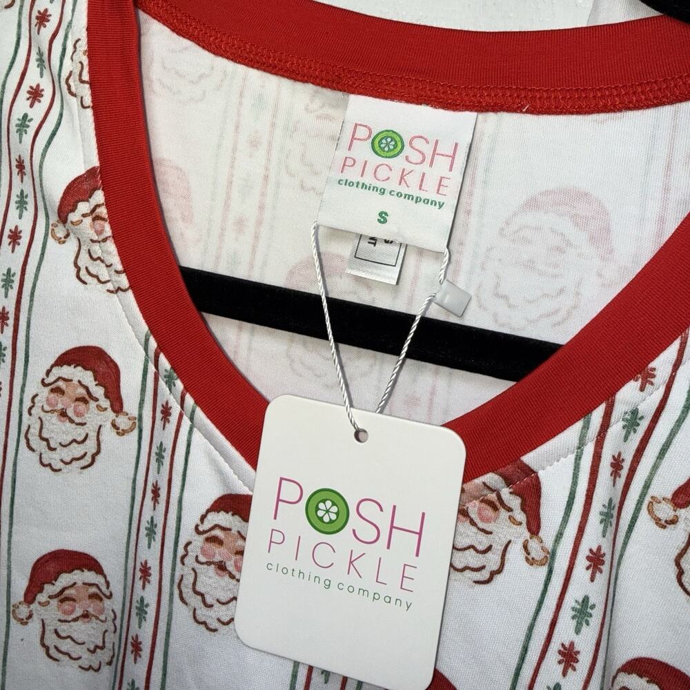 Posh Pickle Women’s Jolly Old Saint Nick Lounge Set Pajamas Christmas Size S NWT - Picture 5 of 6